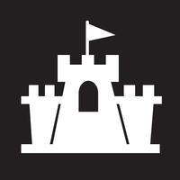 signe de symbole icône château vecteur