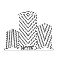 Signe de symbole d&#39;icône d&#39;hôtel vecteur