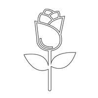 symbole de symbole icône rose vecteur
