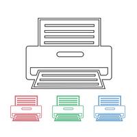 Signe symbole icône imprimante vecteur