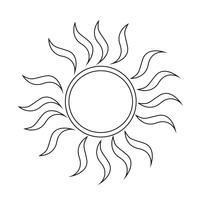 Signe symbole icône soleil vecteur