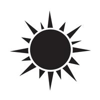 Signe symbole icône soleil vecteur