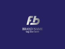 Création du logo de lettre FB vecteur