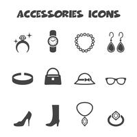 symbole d&#39;icônes accessoires vecteur