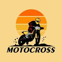 vecteur de conception d'icône de logo de sport de motocross