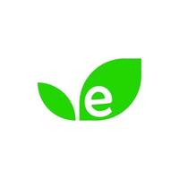 icône éco verte, logo environnemental, naturel, santé, frais. vecteur