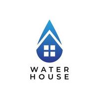 création de logo de maison de l'eau vecteur