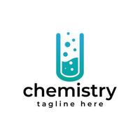 création de logo de laboratoire de chimie vecteur