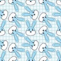 arrière-plan mignon lapin bleu ciel. Atout 2d pour l'interface utilisateur. monde doux de fantaisie colorée de dessin animé. vecteur