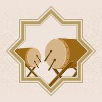 publier le contenu du flux ramadan kareem. discours de contenu carré. illustrations, cadres, mosquées, ornements. vecteur