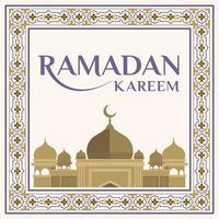 publier le contenu du flux ramadan kareem. discours de contenu carré. illustrations, cadres, mosquées, ornements. vecteur