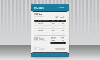 modèle de vecteur de conception de facture commerciale