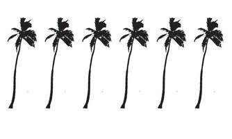 création de logo d'illustration vectorielle palm noir et blanc vecteur