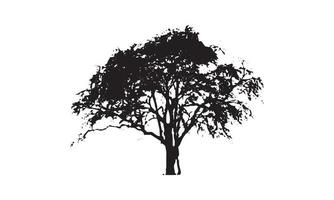 création de logo d'illustration vectorielle arbre noir et blanc vecteur
