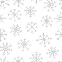 modèle sans couture avec des flocons de neige sur fond blanc. fond d'illustration vectorielle hiver. vecteur