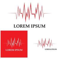 modèle de vecteur d'illustration de ligne d'impulsion