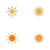 conception de modèle de logo soleil vector illustration icône