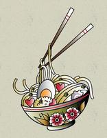 soupe japonaise ramen vecteur