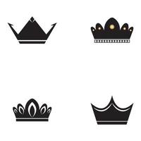 ensemble d'icônes de couronne. collection de couronnes pour le leadership des champions gagnants. éléments vectoriels isolés pour l'hôtel de jeu d'étiquette de logo une conception d'application. couronne de princesse roi reine royale. vecteur