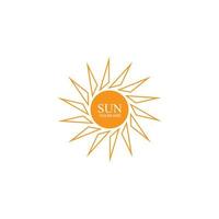 conception de modèle de logo soleil vector illustration icône