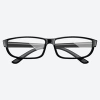 lunettes noires réalistes. vue de dessus. illustration vectorielle eps10. vecteur