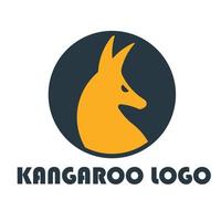 vecteur animal de conception de logo de kangourou