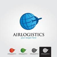 modèle de logo de logistique aérienne minimale - vecteur