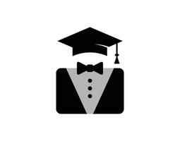 conceptions de symbole d'icône de logo de cravate de ruban diplômé vecteur