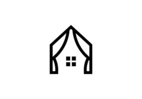 icône de rideau, logo pour la société immobilière mabe, immobilier vecteur