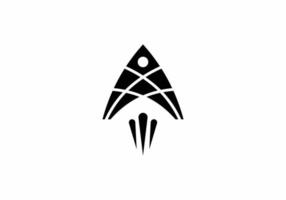 inspiration de conception de symbole de logo de poisson fusée vecteur