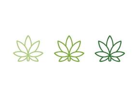 feuilles de marijuana idée logo icône symbole modèle d'inspiration vecteur