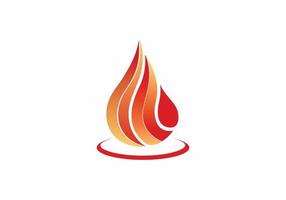 feu d'huile, illustration de symbole d'icône de logo de gaz vecteur