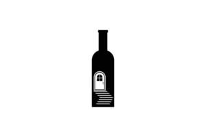 création de modèle de logo de cave à vin. illustration de symbole.
