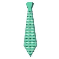 une cravate verte avec des triangles blancs et vert foncé. vecteur