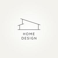 architecture de logo de conception de maison simple vecteur