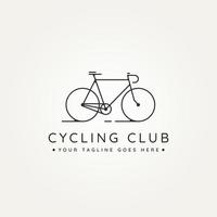 logo d'icône d'art en ligne minimaliste de club de cyclisme vecteur