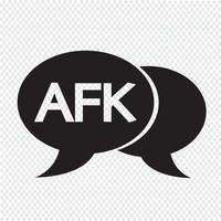 AFK internet acronyme chat bulle illustration vecteur