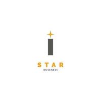 lettre initiale i inspiration de conception de logo star vecteur