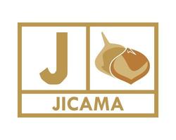 illustration de modèle de logo de conception jicama