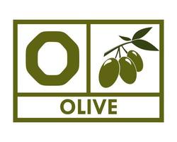 illustration de modèle de logo de conception d'olive vecteur