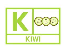 illustration de modèle de logo de conception de kiwi vecteur