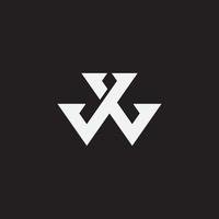 lettre initiale logo monogramme jw. vecteur