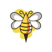 la conception du logo de l'eau des abeilles vecteur