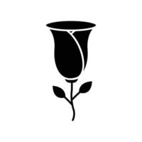 icône de roses. style de glyphe. silhouette. adapté à l'icône de la fleur. conception simple modifiable. vecteur de modèle de conception