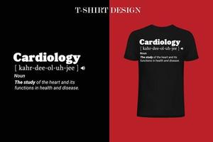 t-shirt définition cardiologie vecteur