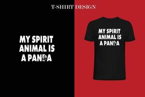 mon animal spirituel est un design de t-shirt panda vecteur