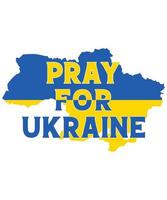 priez pour l'ukraine, drapeau ukrainien priant illustration vectorielle de concept, priez pour la paix en ukraine, sauvez l'ukraine de la russie vecteur