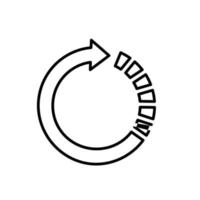 vecteur cercle flèche icônes gris sur fond blanc