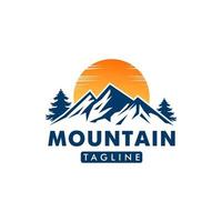 modèles de conception de vecteur de logo de montagne