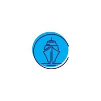 logos de croisière, de port et d'entreprise vecteur